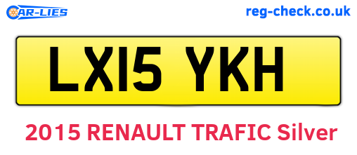 LX15YKH are the vehicle registration plates.