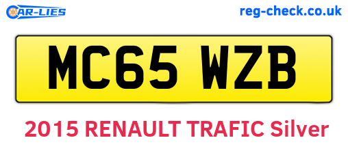 MC65WZB are the vehicle registration plates.