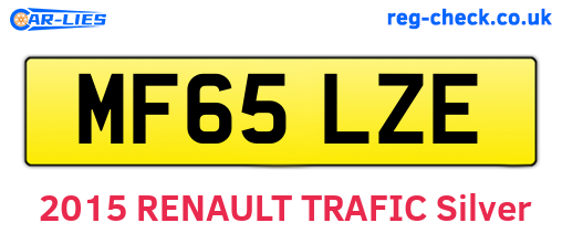 MF65LZE are the vehicle registration plates.