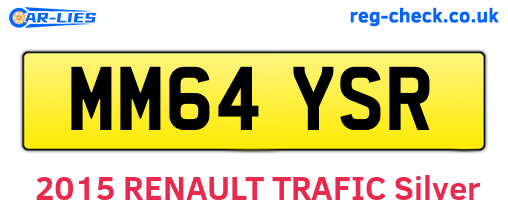 MM64YSR are the vehicle registration plates.
