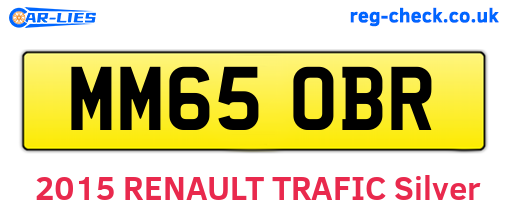 MM65OBR are the vehicle registration plates.