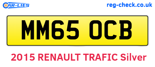 MM65OCB are the vehicle registration plates.