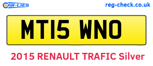 MT15WNO are the vehicle registration plates.