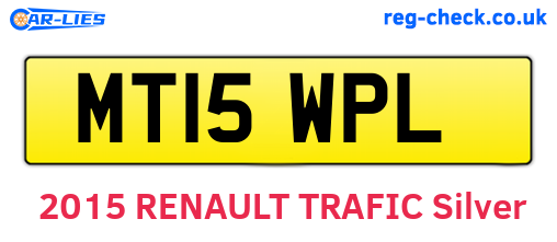 MT15WPL are the vehicle registration plates.