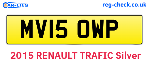 MV15OWP are the vehicle registration plates.