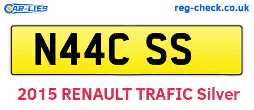 N44CSS are the vehicle registration plates.