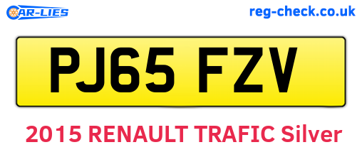 PJ65FZV are the vehicle registration plates.