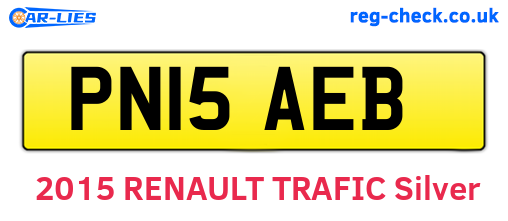 PN15AEB are the vehicle registration plates.