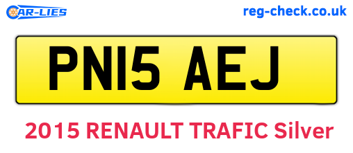 PN15AEJ are the vehicle registration plates.