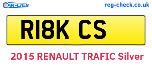 R18KCS are the vehicle registration plates.