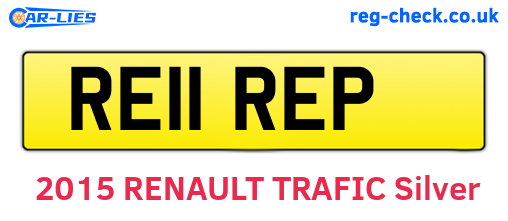 RE11REP are the vehicle registration plates.