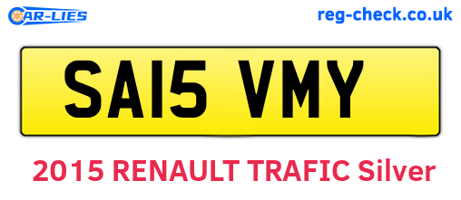 SA15VMY are the vehicle registration plates.