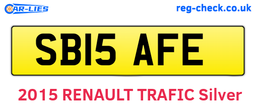 SB15AFE are the vehicle registration plates.