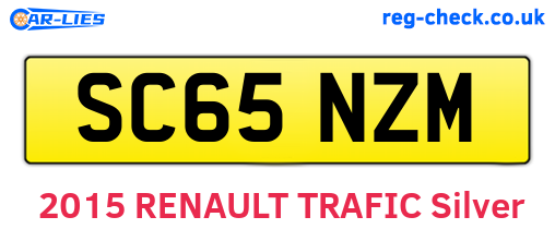 SC65NZM are the vehicle registration plates.