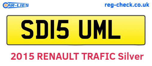 SD15UML are the vehicle registration plates.