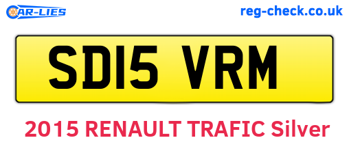 SD15VRM are the vehicle registration plates.