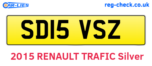 SD15VSZ are the vehicle registration plates.