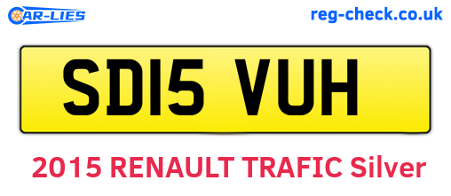 SD15VUH are the vehicle registration plates.
