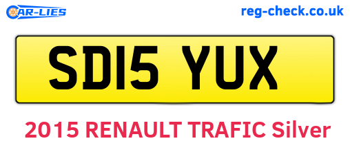 SD15YUX are the vehicle registration plates.