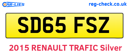 SD65FSZ are the vehicle registration plates.