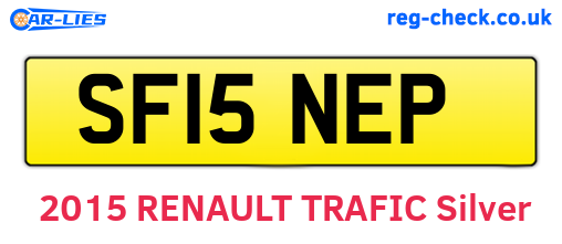 SF15NEP are the vehicle registration plates.