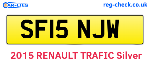 SF15NJW are the vehicle registration plates.