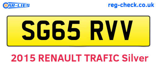 SG65RVV are the vehicle registration plates.