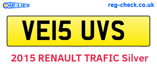 VE15UVS are the vehicle registration plates.