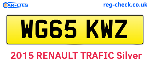 WG65KWZ are the vehicle registration plates.