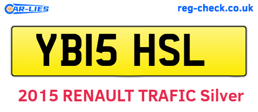 YB15HSL are the vehicle registration plates.