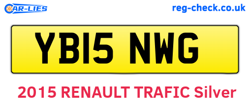 YB15NWG are the vehicle registration plates.