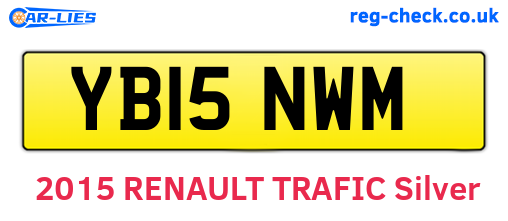 YB15NWM are the vehicle registration plates.