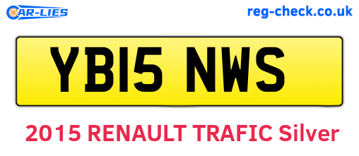 YB15NWS are the vehicle registration plates.