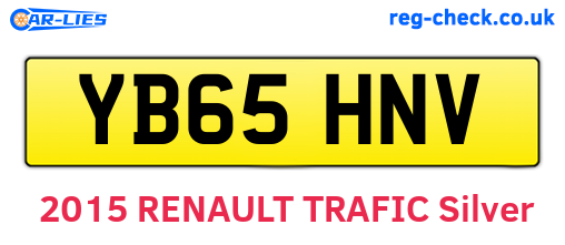 YB65HNV are the vehicle registration plates.