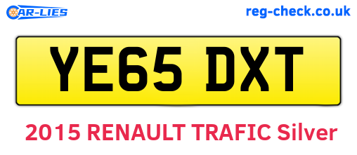 YE65DXT are the vehicle registration plates.