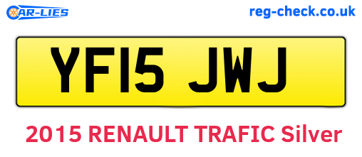 YF15JWJ are the vehicle registration plates.