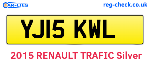 YJ15KWL are the vehicle registration plates.