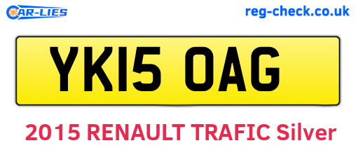 YK15OAG are the vehicle registration plates.