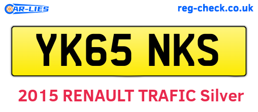 YK65NKS are the vehicle registration plates.