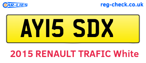 AY15SDX are the vehicle registration plates.