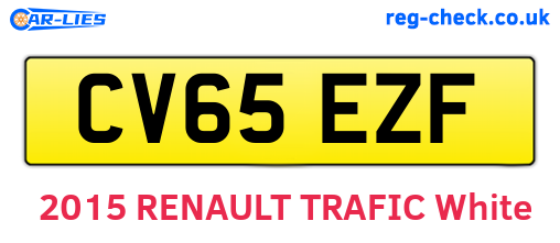 CV65EZF are the vehicle registration plates.