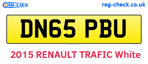 DN65PBU are the vehicle registration plates.