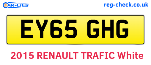 EY65GHG are the vehicle registration plates.