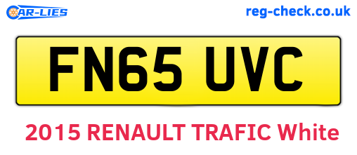 FN65UVC are the vehicle registration plates.