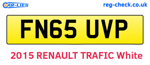 FN65UVP are the vehicle registration plates.
