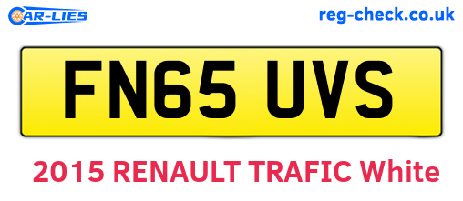 FN65UVS are the vehicle registration plates.