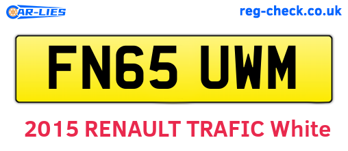 FN65UWM are the vehicle registration plates.