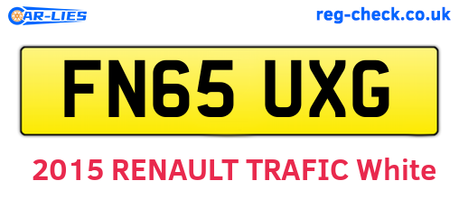 FN65UXG are the vehicle registration plates.