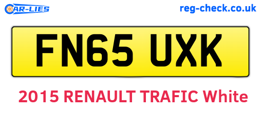 FN65UXK are the vehicle registration plates.