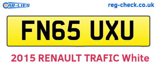 FN65UXU are the vehicle registration plates.